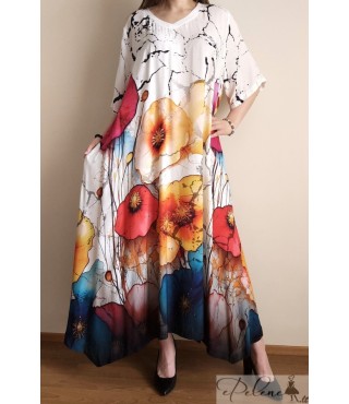 Nauja MDE POMPADUR suknelė su aguonomis